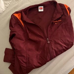 Nike Burgundy Virginia Tech Windbreaker